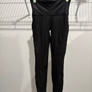 Faux Leather Moto Leggings, size medium regular inseam